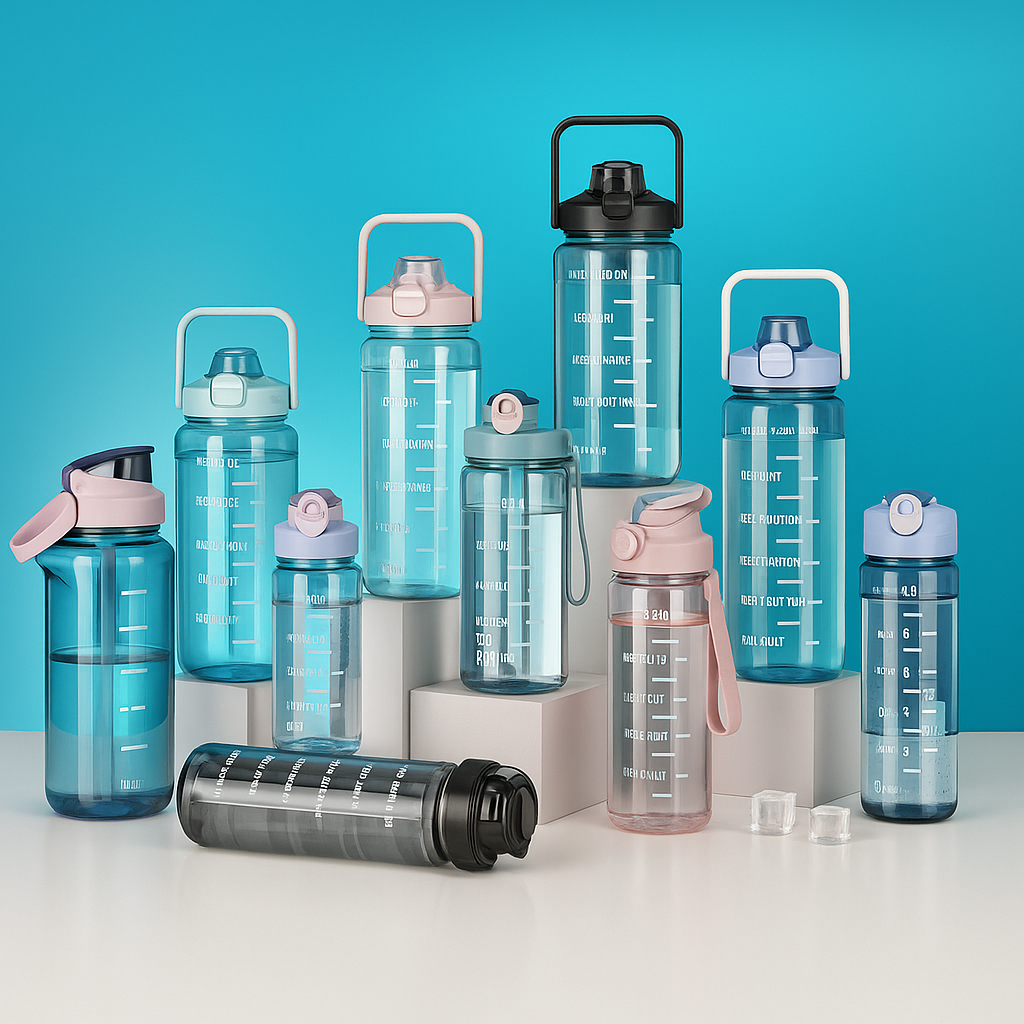 3 Set Motivational Water Bottles with Markers